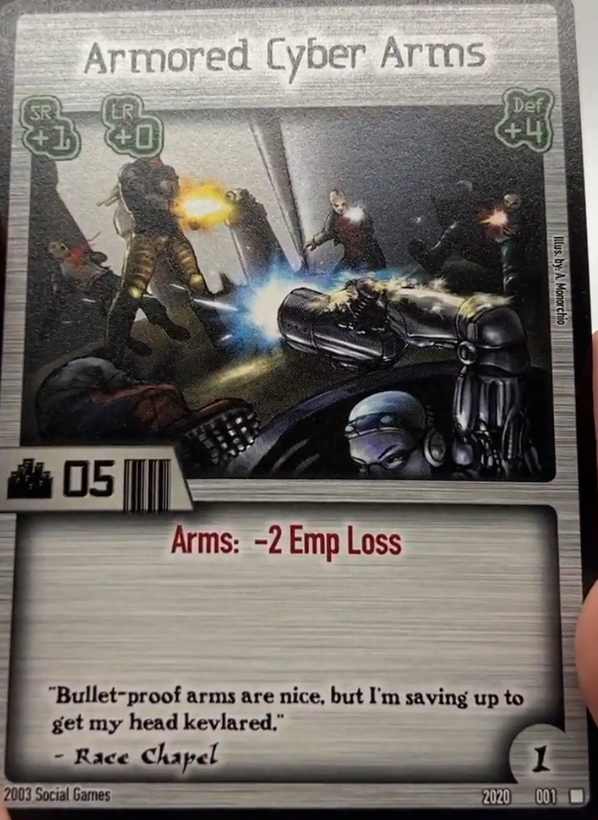 Armored Cyber Arms Card