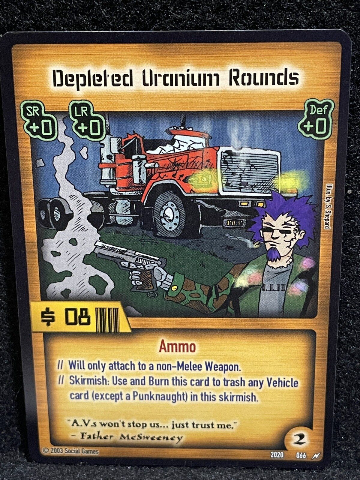Depleted Uranium Rounds Card