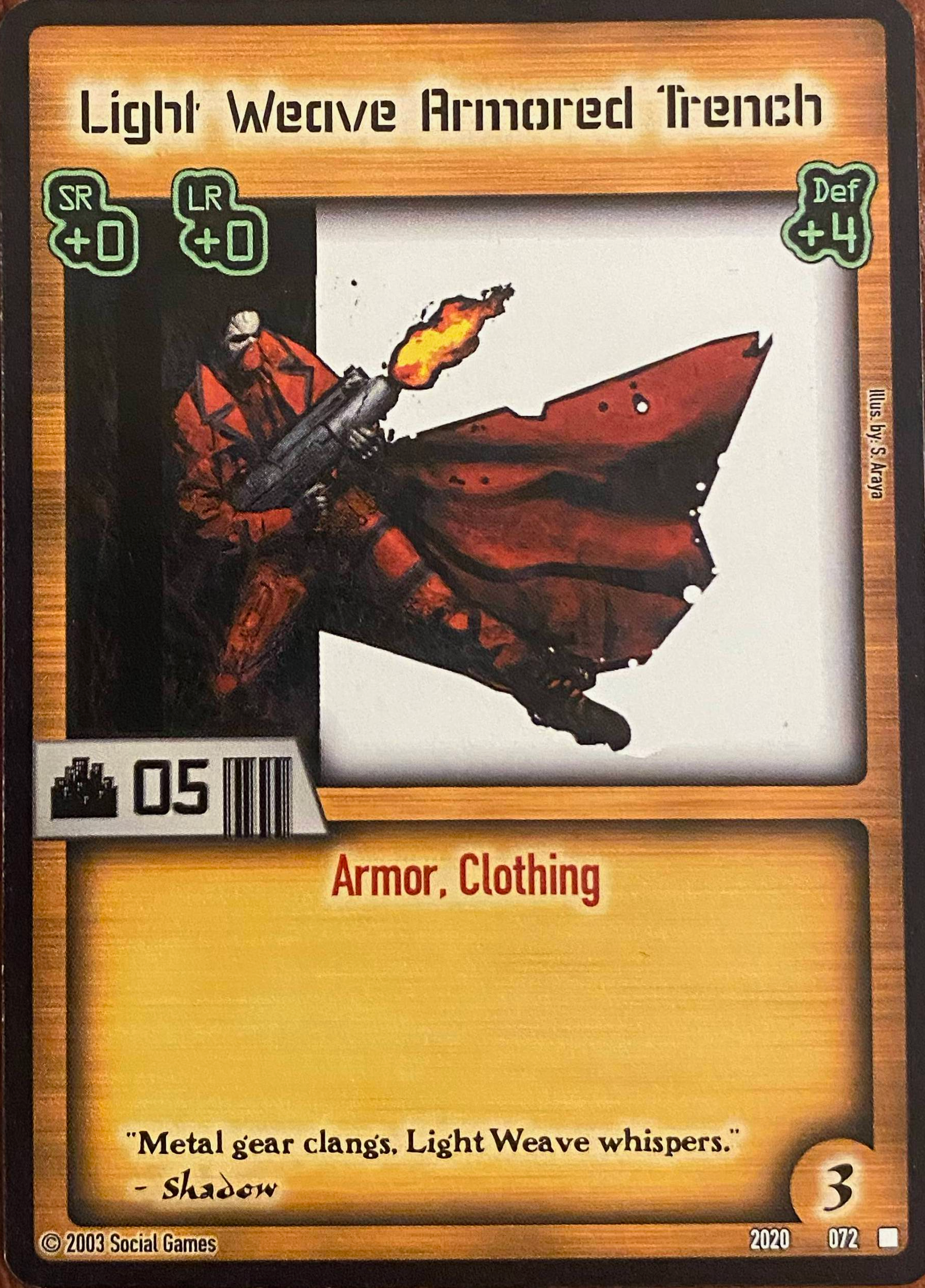 Light Weave Armored Trench Card