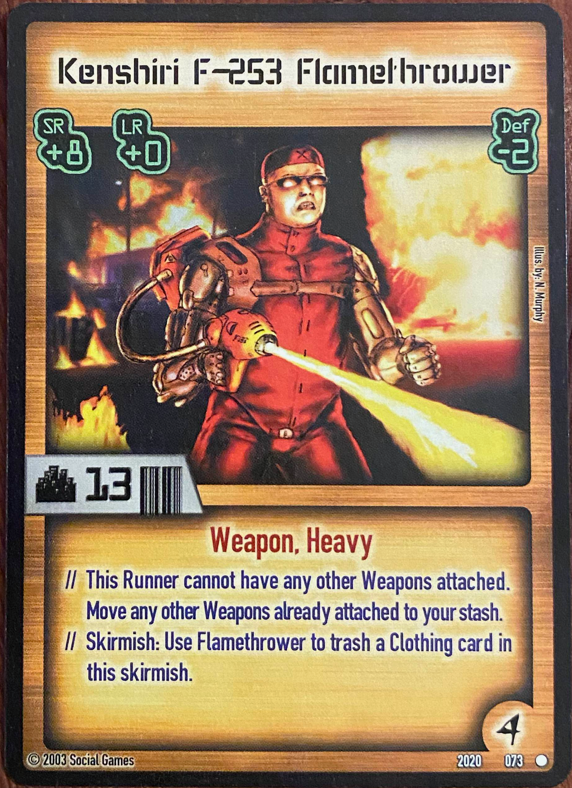 Kenshiri F-253 Flamethrower Card