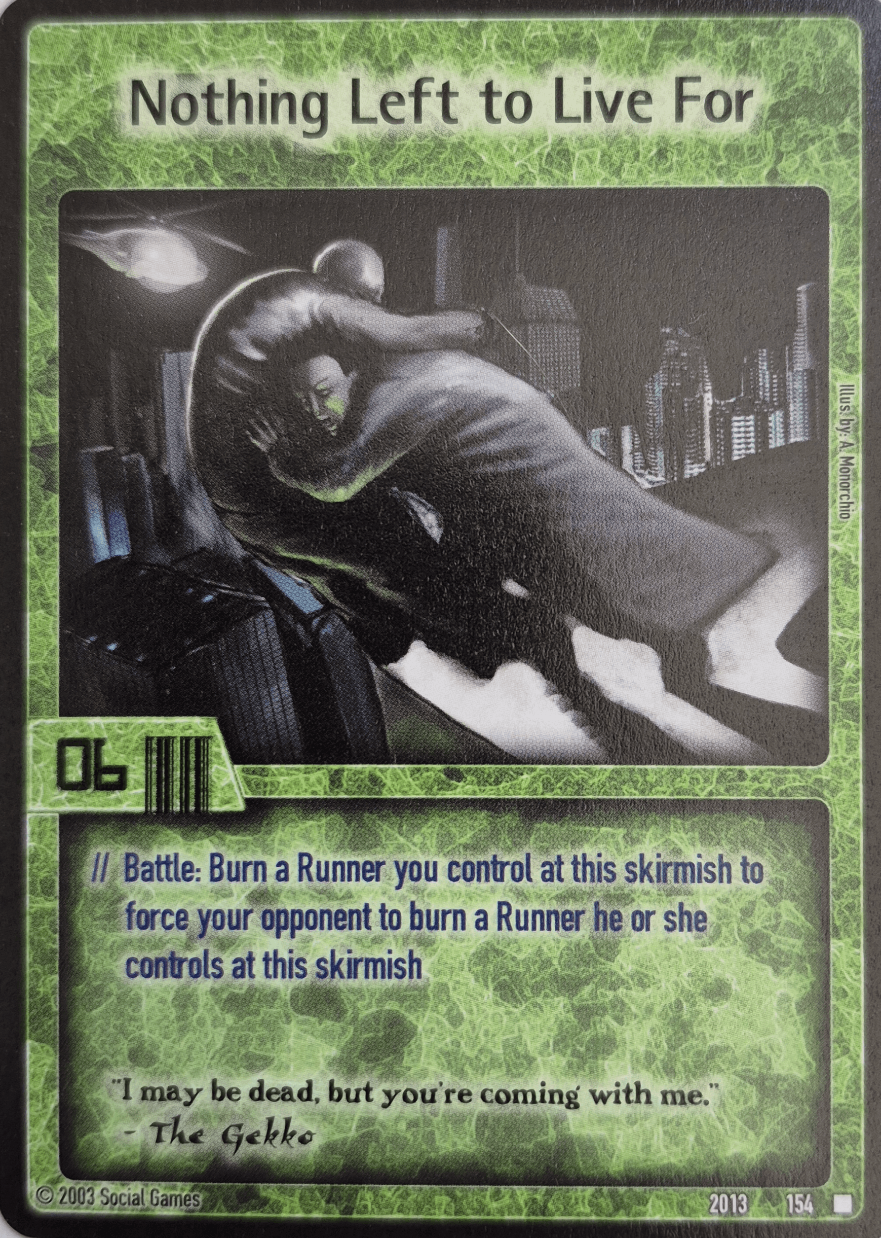 Nothing Left to Live For Card