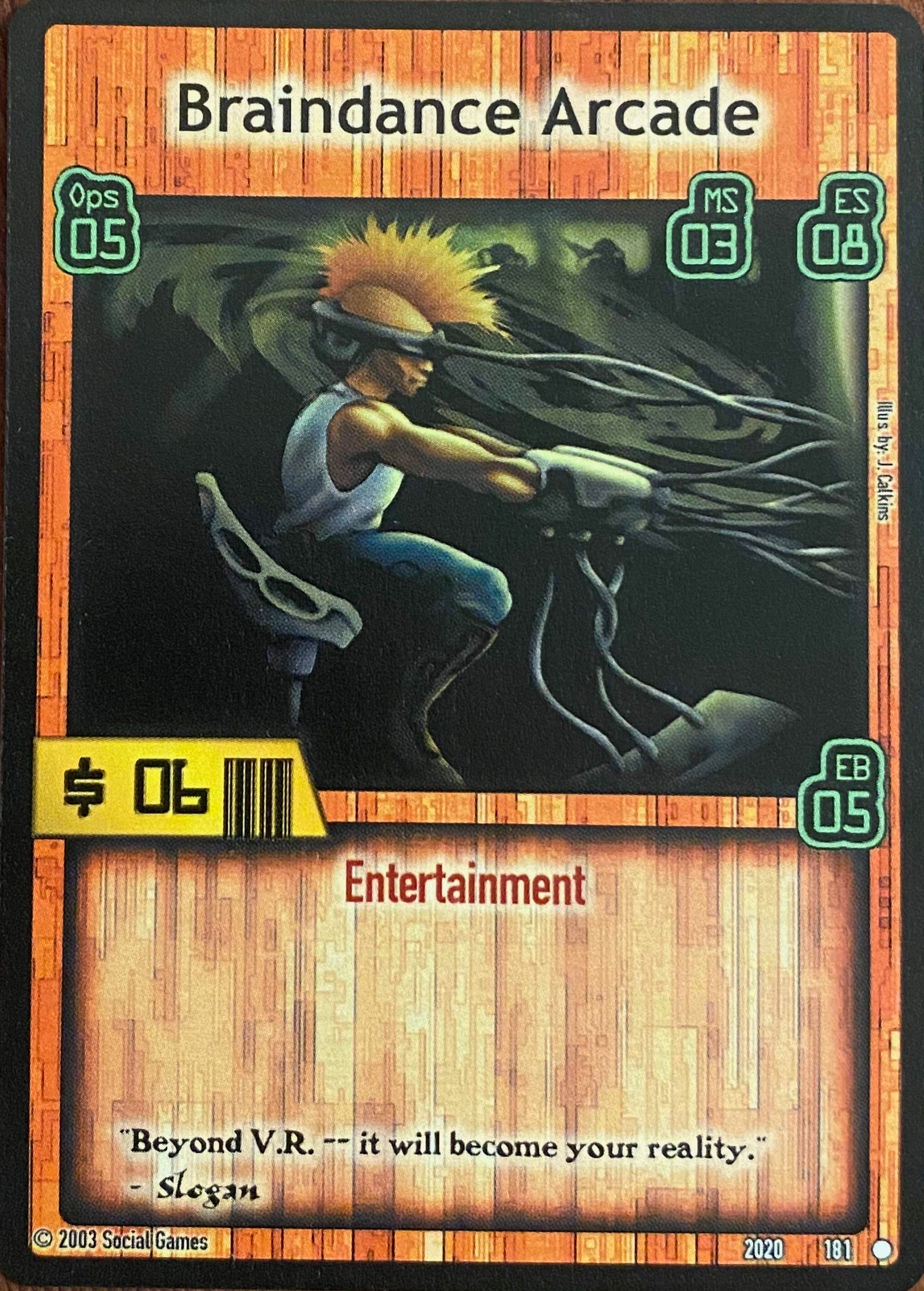 Braindance Arcade Card