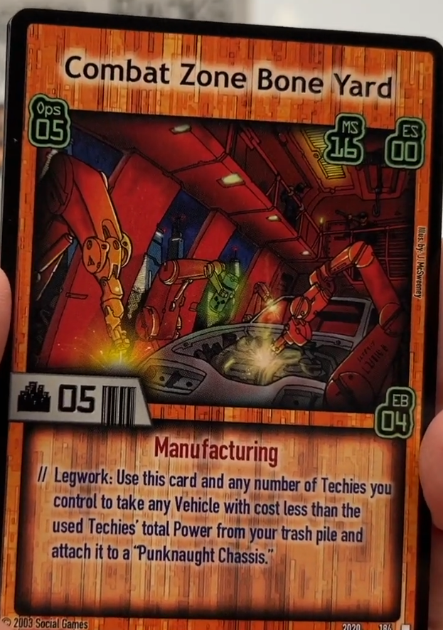Combat Zone Bone Yard Card