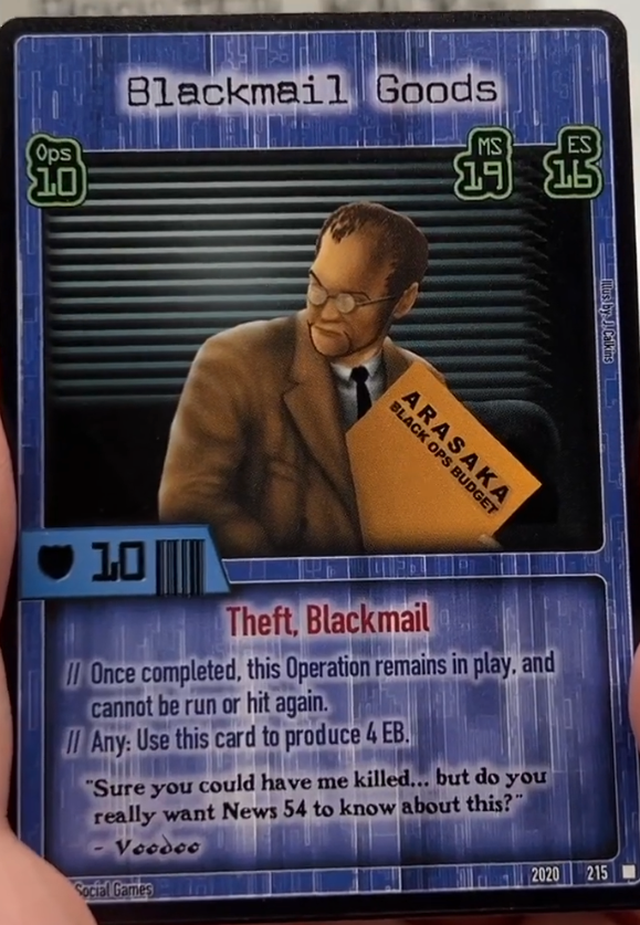 Blackmail Goods Card