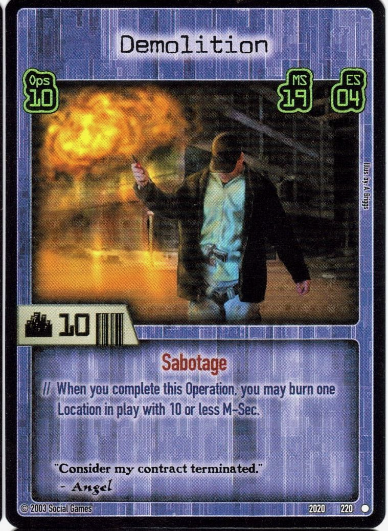 Demolition Card