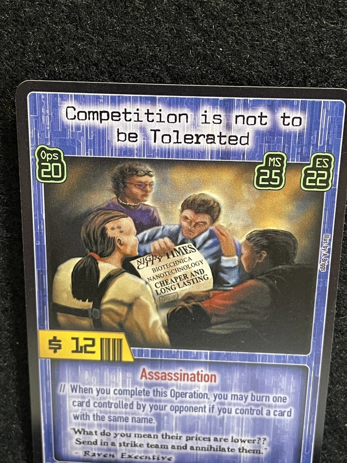 Competition is not to be Tolerated Card