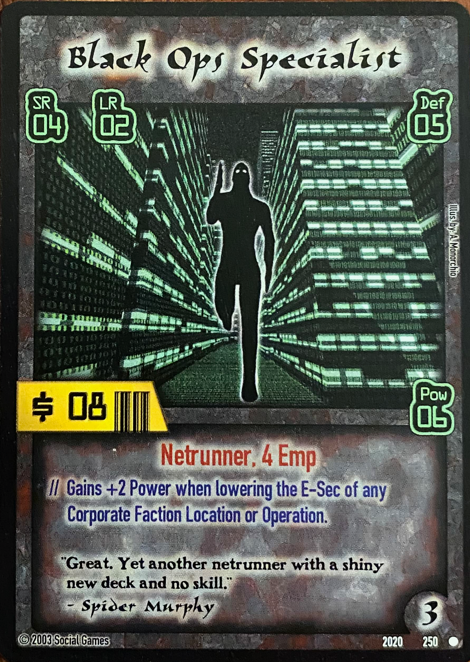 Black Ops Specialist Card